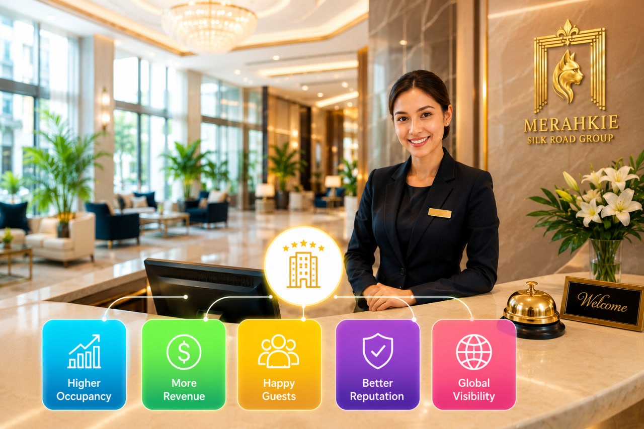Hotel Website Development with mobile-friendly design, booking engine integration, and SEO to increase direct hotel bookings.