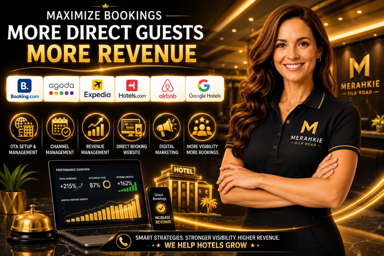Hotel revenue management dashboard showing pricing, occupancy, and booking performance for increased hotel profitability.